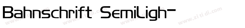 Bahnschrift SemiLigh字体转换